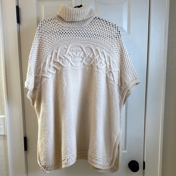 Lauren Ralph Lauren Cream Cowl Neck Sweater with Intricate Openwork - Picture 1 of 7